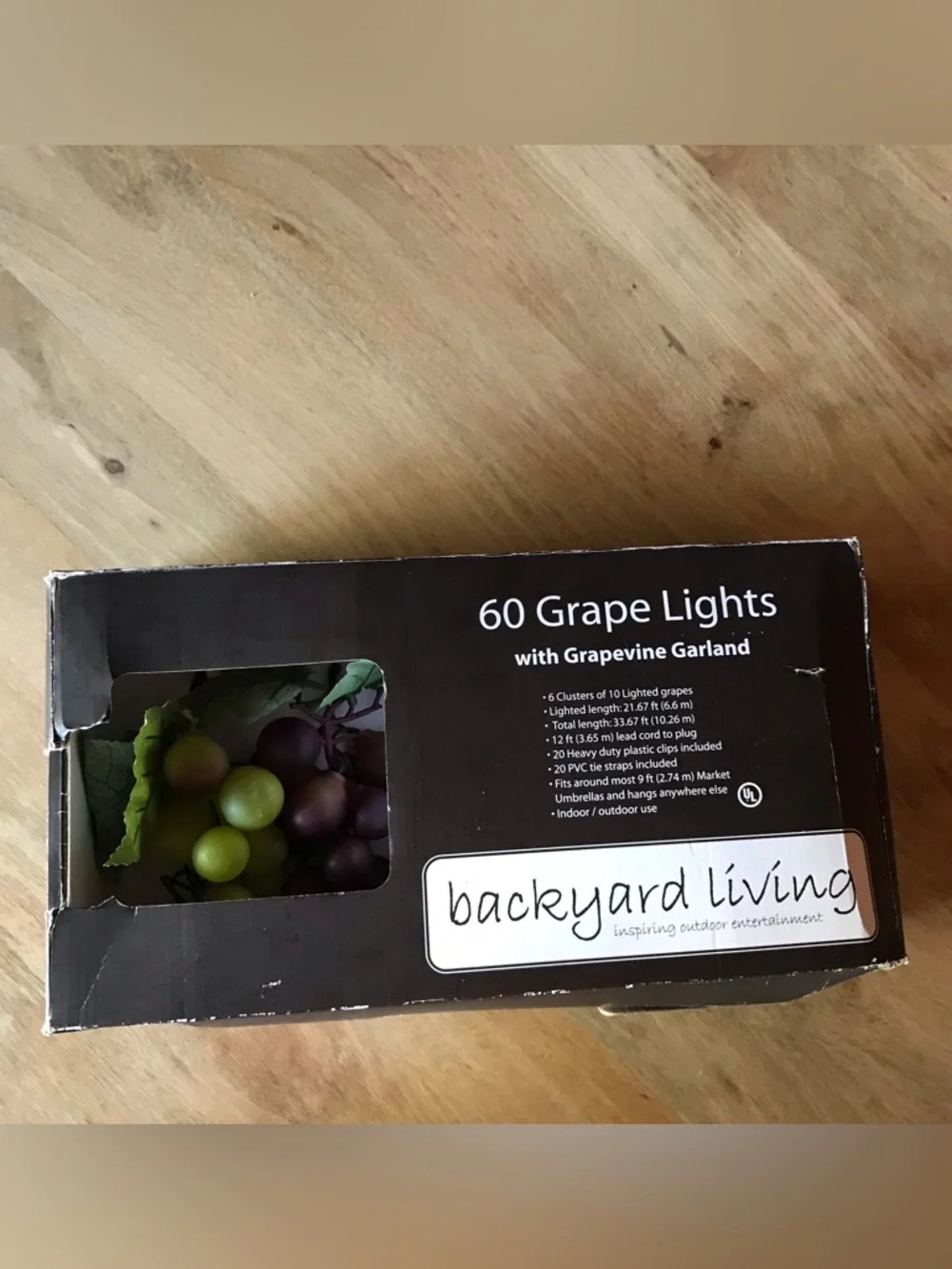 Outdoor Clustered Grape String Lights - Green and Purple LED Decor